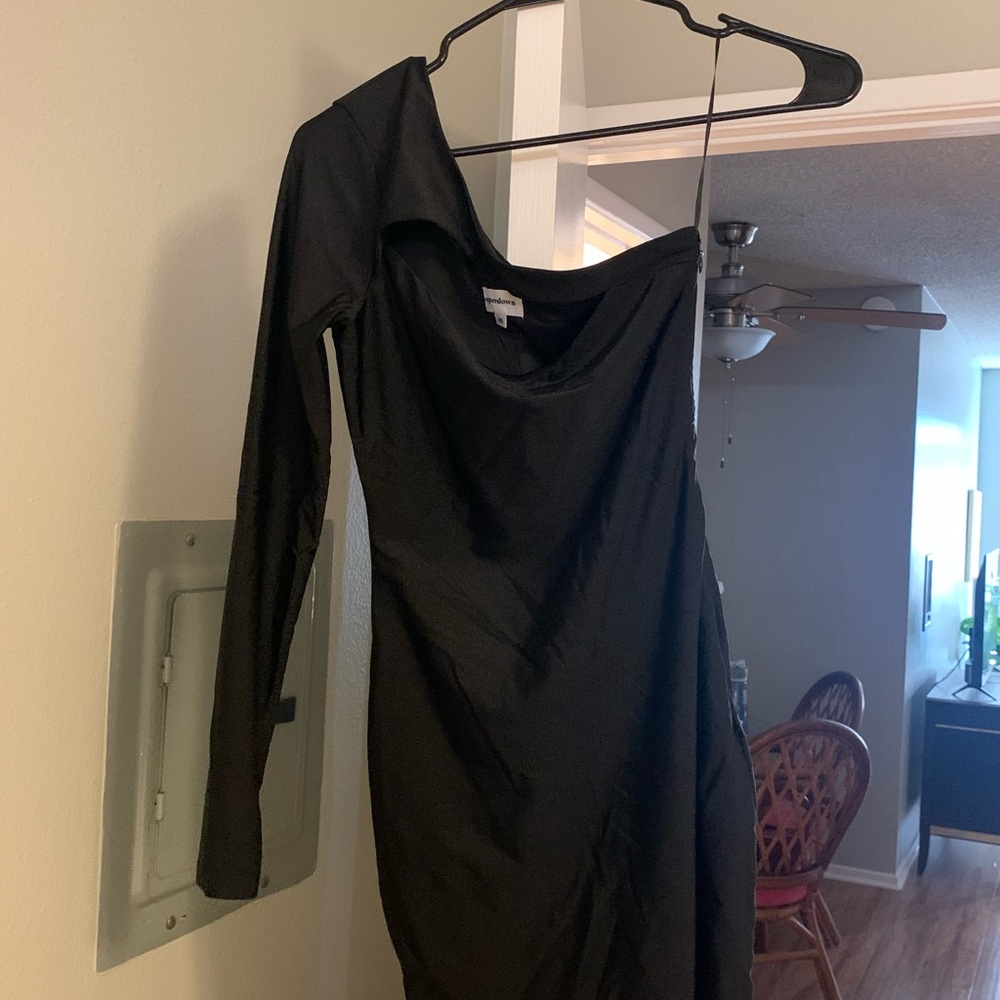 Superdown One Sleeve Bodycon Mini Dress